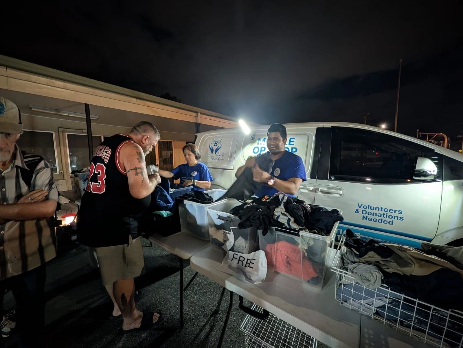 Birch Foundation volunteers during Thursday night outreach